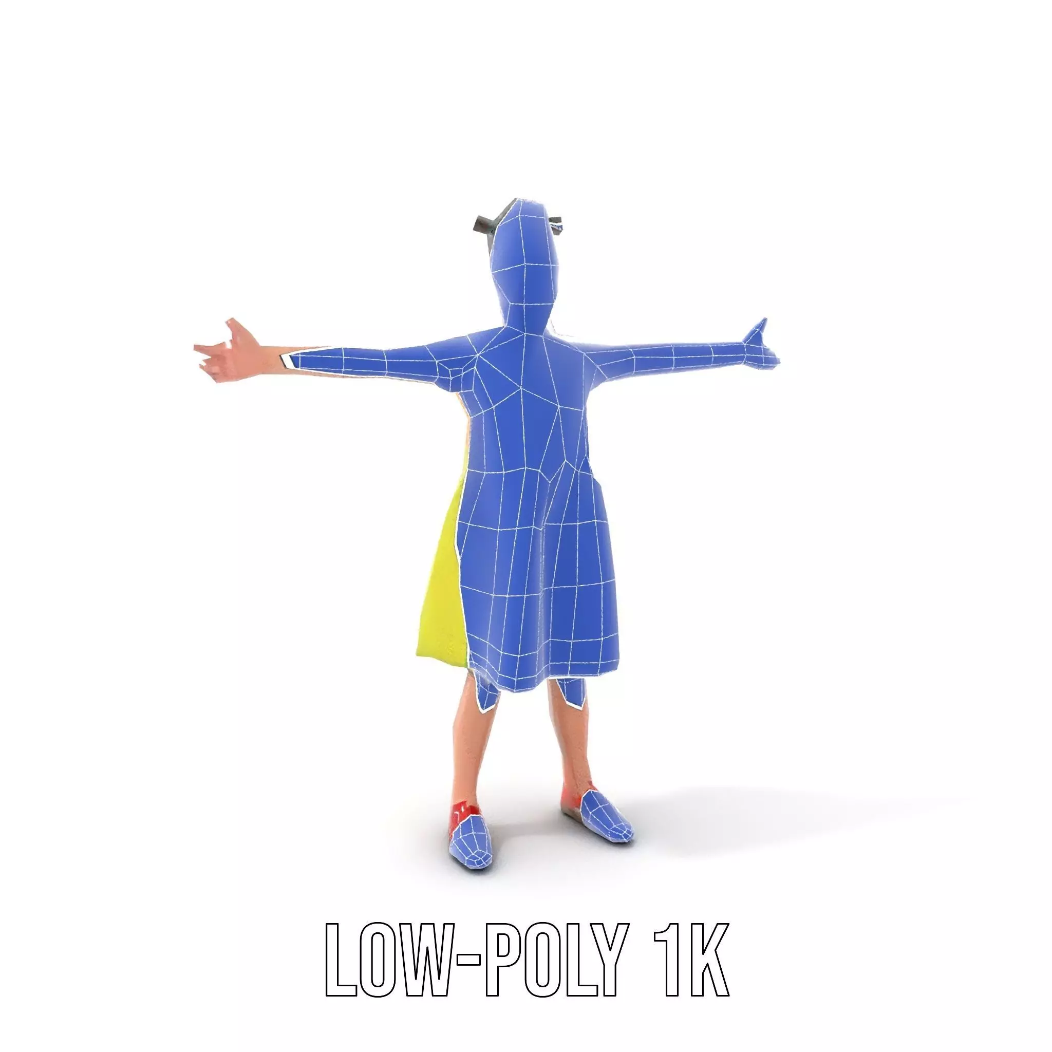 Colorful Childrens Dress Model Pack Low-poly 3D model_17