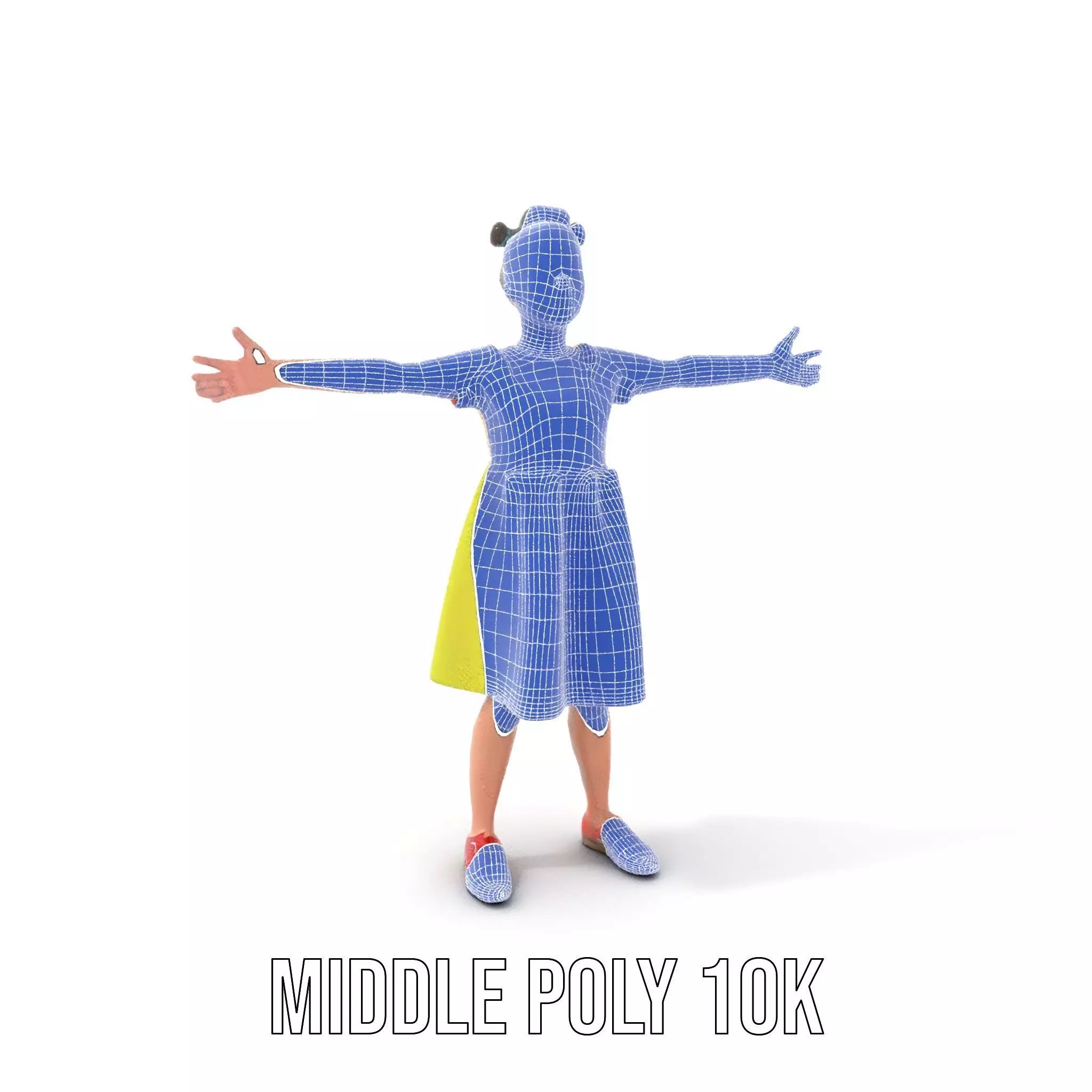 Colorful Childrens Dress Model Pack Low-poly 3D model_11