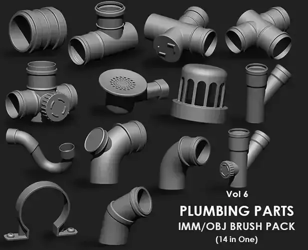 Plumbing Parts IMM Brush Pack 15 in One Vol 5