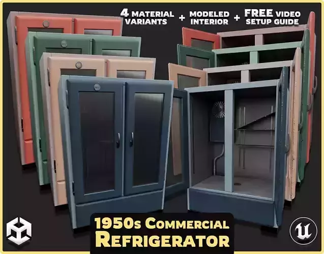 1950s Commercial Refrigerator