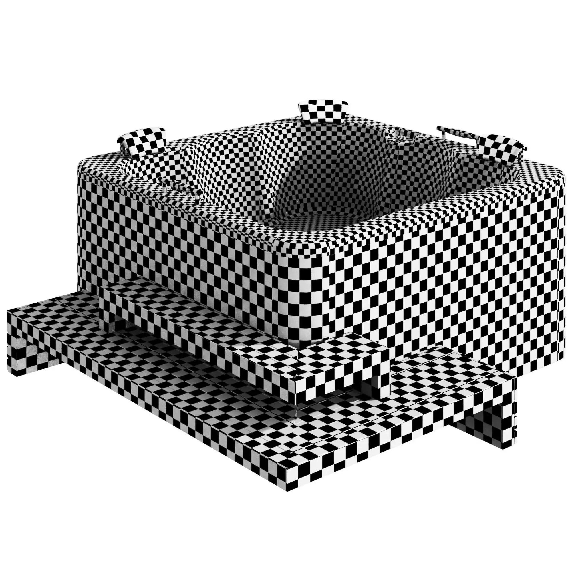 Jacuzzi 04 Spa pool Low-poly 3D model_5