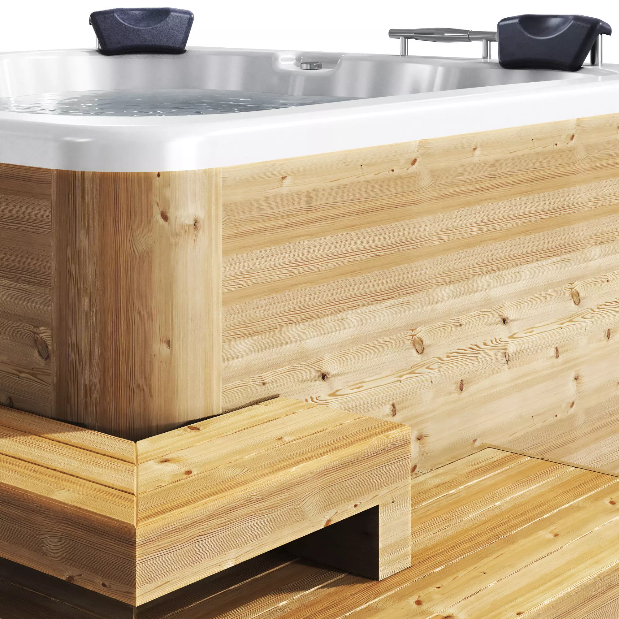 Jacuzzi 04 Spa pool Low-poly 3D model_4