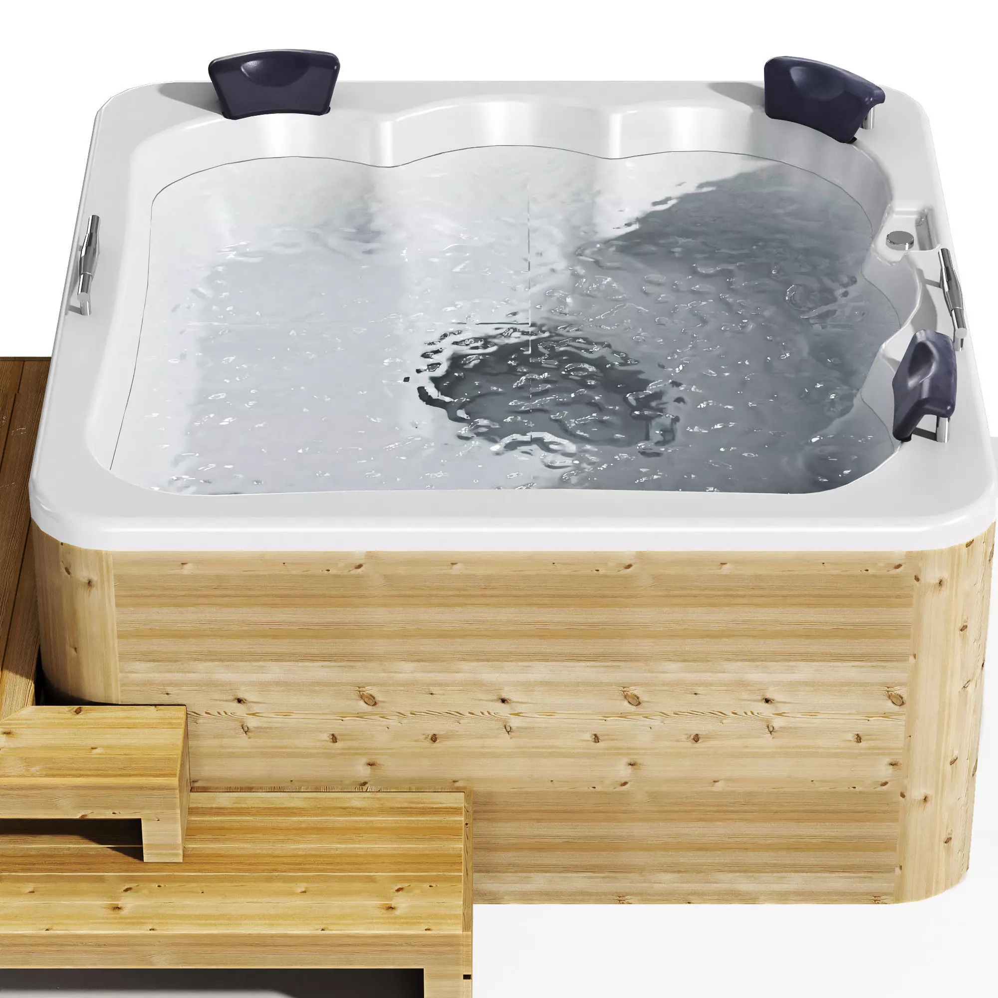 Jacuzzi 04 Spa pool Low-poly 3D model_1