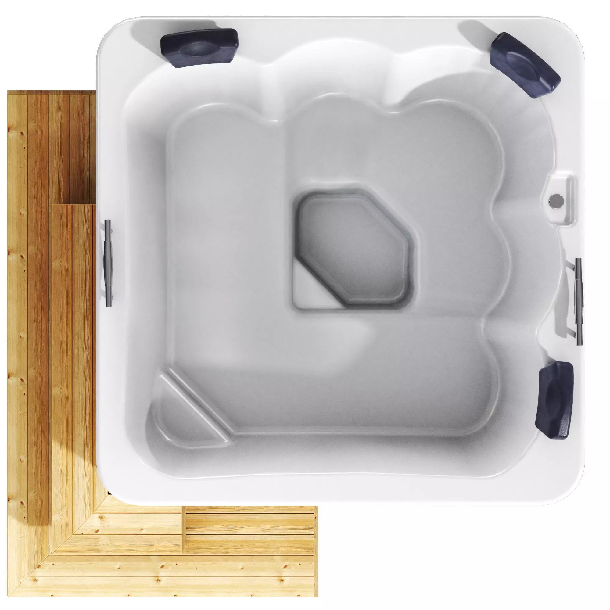 Jacuzzi 04 Spa pool Low-poly 3D model_2