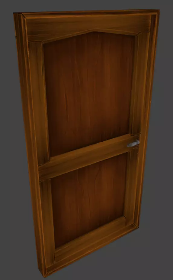 3 High Poly Doors and Textured 3D Models Low-poly 3D model_10