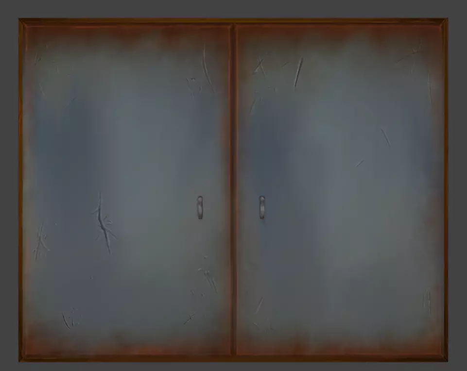 3 High Poly Doors and Textured 3D Models Low-poly 3D model_0