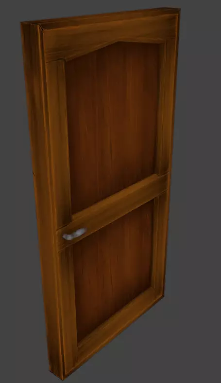 3 High Poly Doors and Textured 3D Models Low-poly 3D model_6