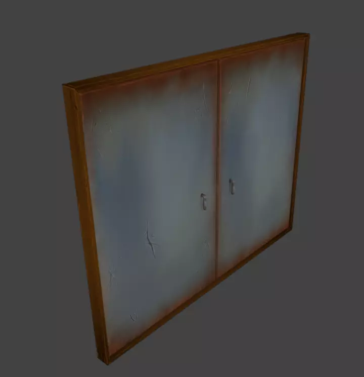 3 High Poly Doors and Textured 3D Models Low-poly 3D model_5