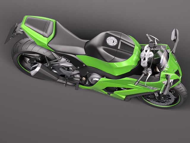 Kawasaki Ninja ZX-10R 2011 3D Model 3D model_7