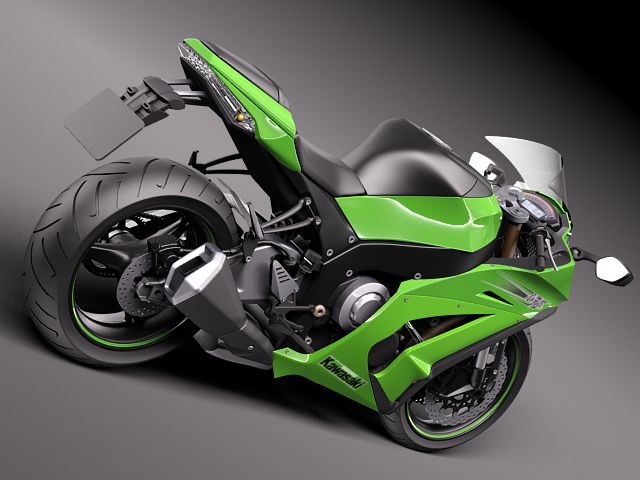 Kawasaki Ninja ZX-10R 2011 3D Model 3D model_4