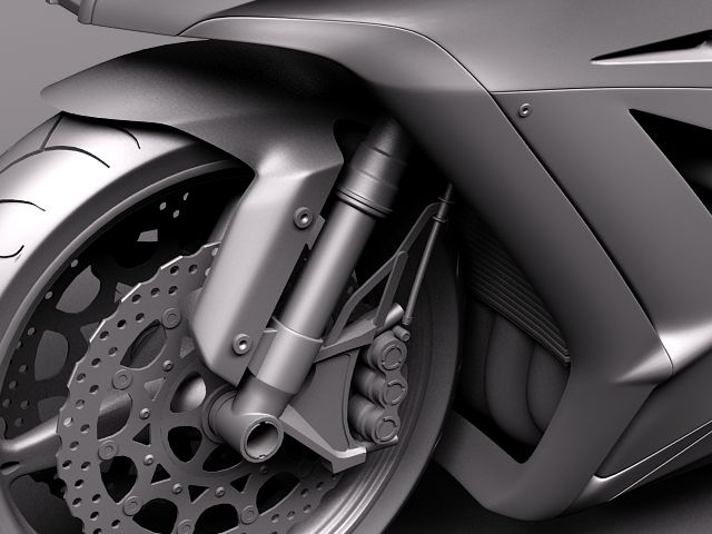 Kawasaki Ninja ZX-10R 2011 3D Model 3D model_10