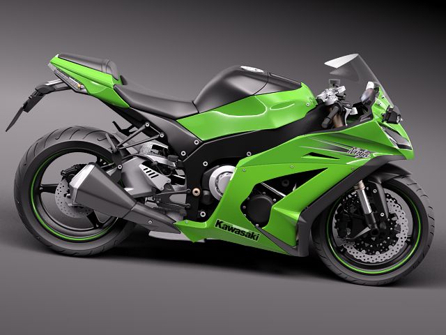 Kawasaki Ninja ZX-10R 2011 3D Model 3D model_6
