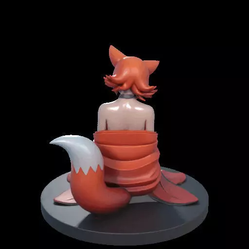 1925COLORFUL Fox Spirit Woman in Pu Song Ling Style 3D print model_7
