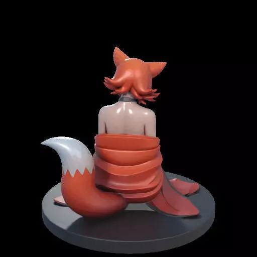 1925COLORFUL Fox Spirit Woman in Pu Song Ling Style 3D print model_6