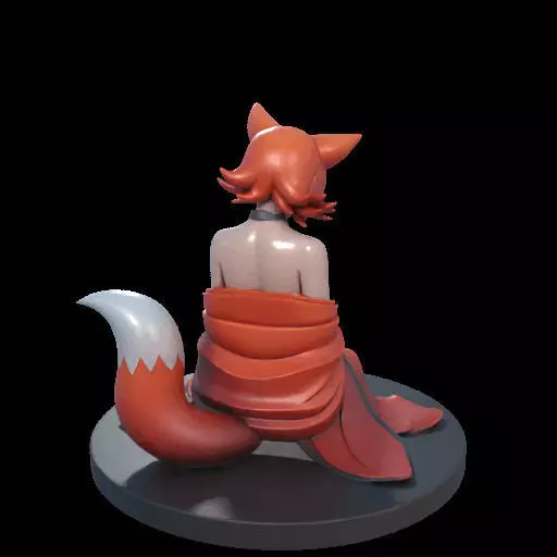 1925COLORFUL Fox Spirit Woman in Pu Song Ling Style 3D print model_5