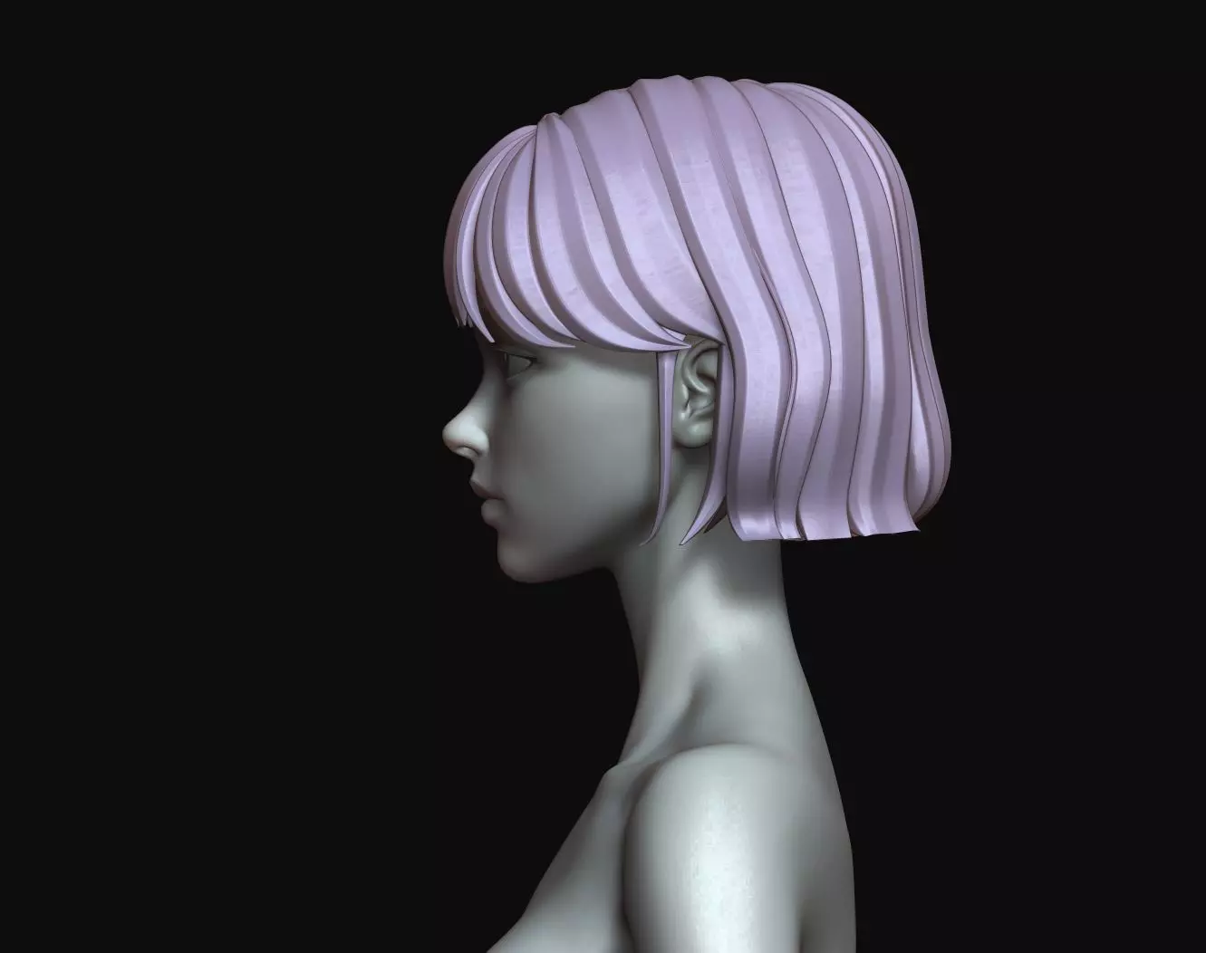 Rigged Fantasy girl man male Base female anatomy base mesh 3D model_22