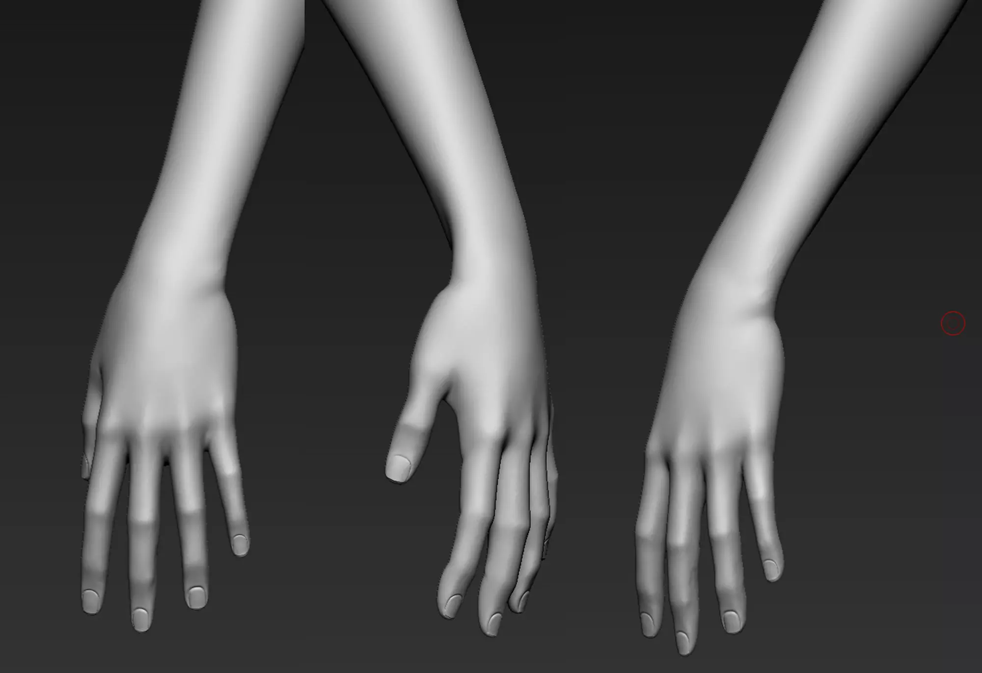 Rigged Fantasy girl man male Base female anatomy base mesh 3D model_13