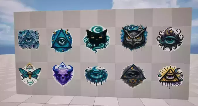 Mystic Graffiti Low-poly 3D model