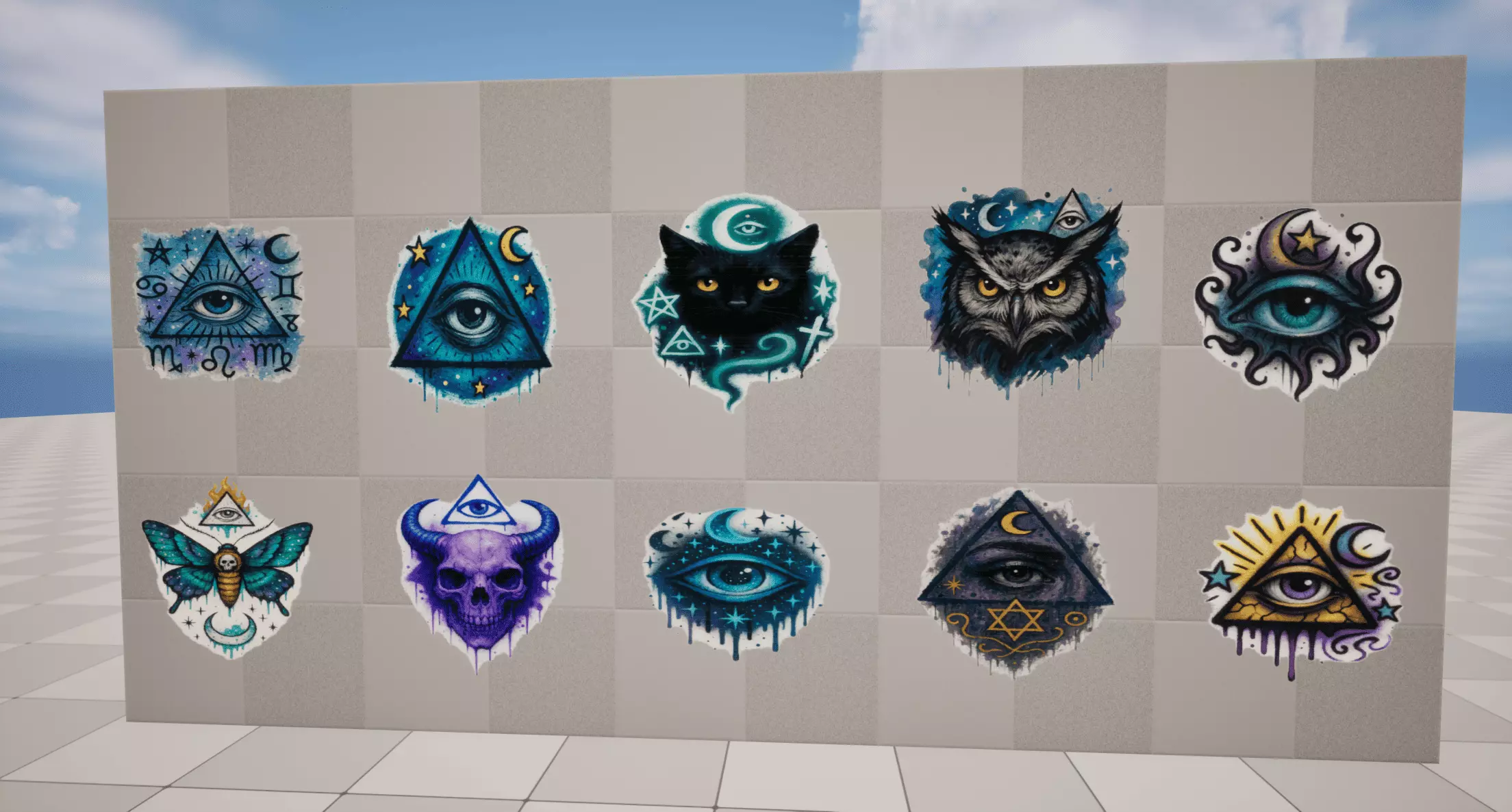 Mystic Graffiti Low-poly 3D model_0