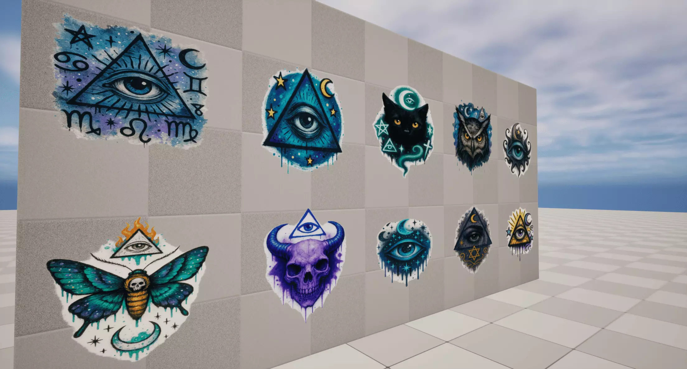 Mystic Graffiti Low-poly 3D model_1
