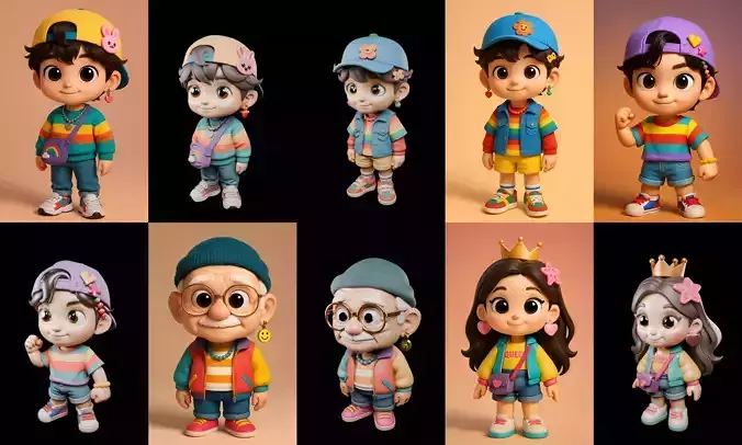 sweet figurine bundle 8 pack 100 glb