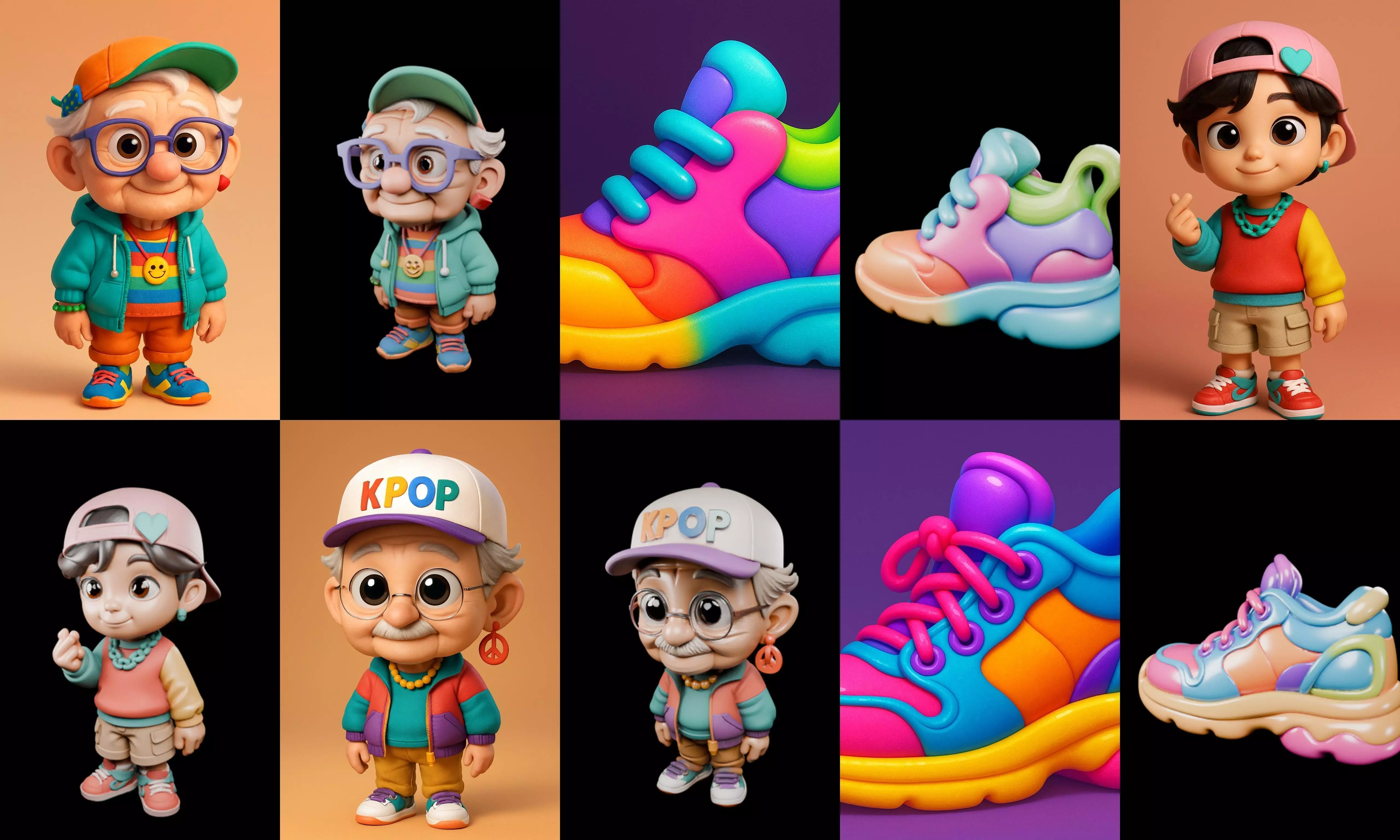 sweet figurine bundle 7 pack 100 glb 3D model_6