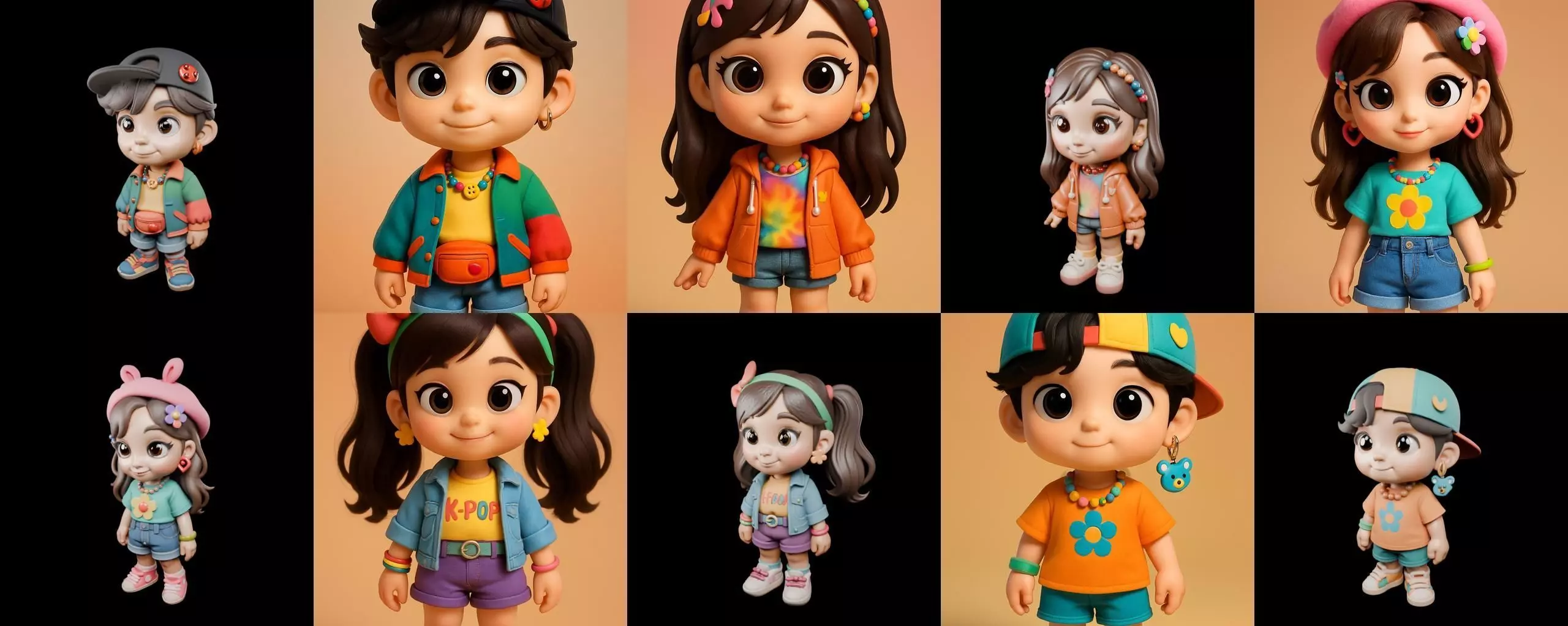 sweet figurine bundle 7 pack 100 glb 3D model_11