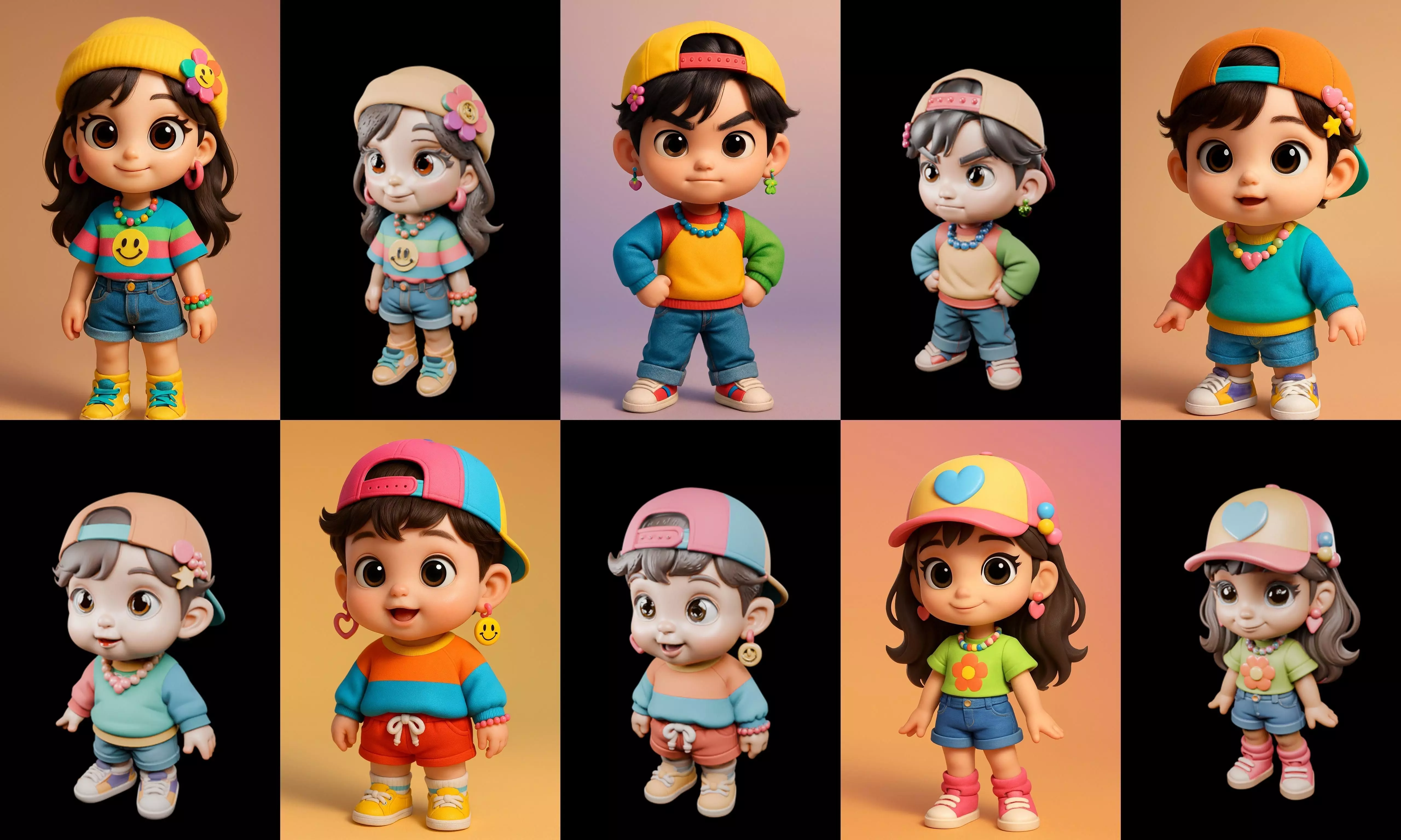 sweet figurine bundle 7 pack 100 glb 3D model_13