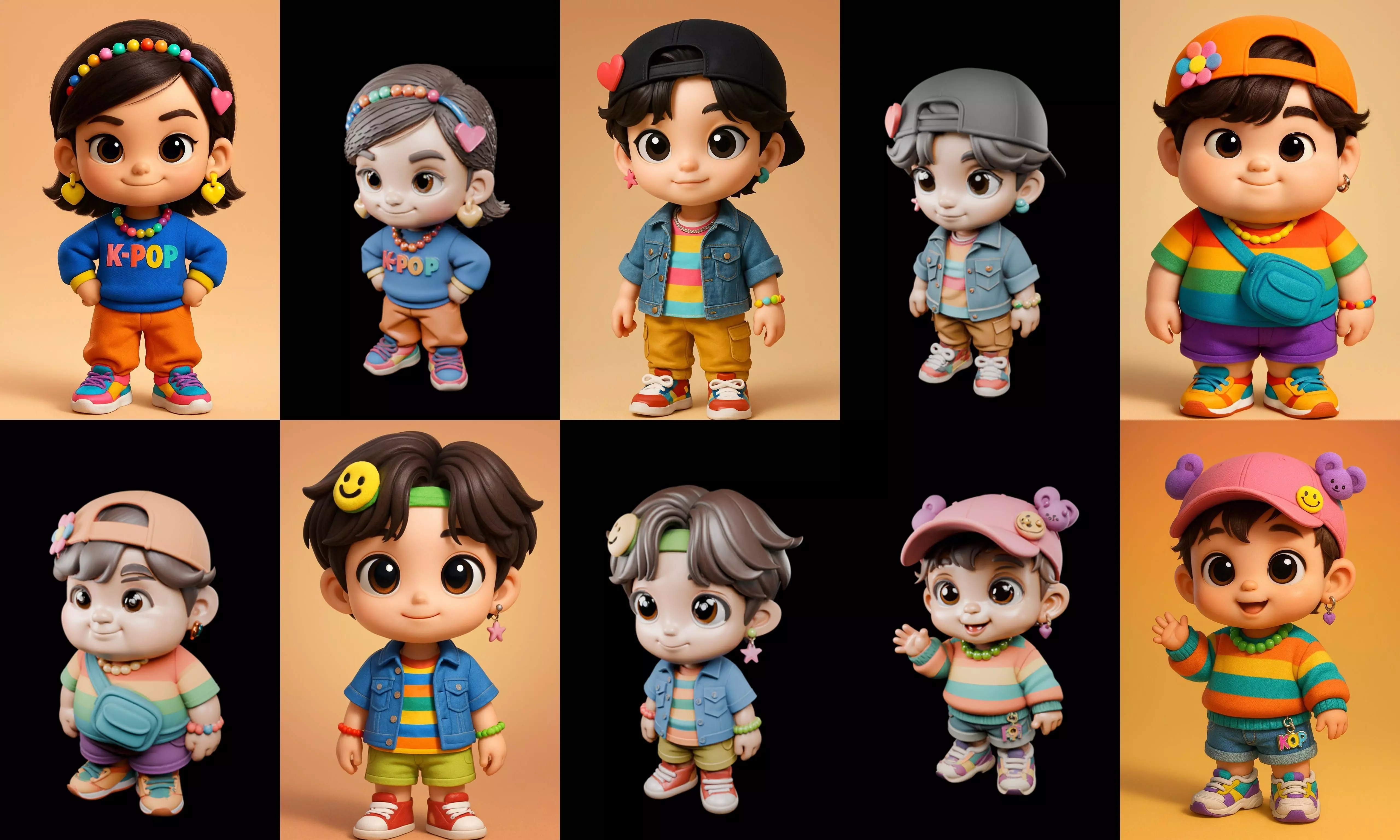 sweet figurine bundle 7 pack 100 glb 3D model_19