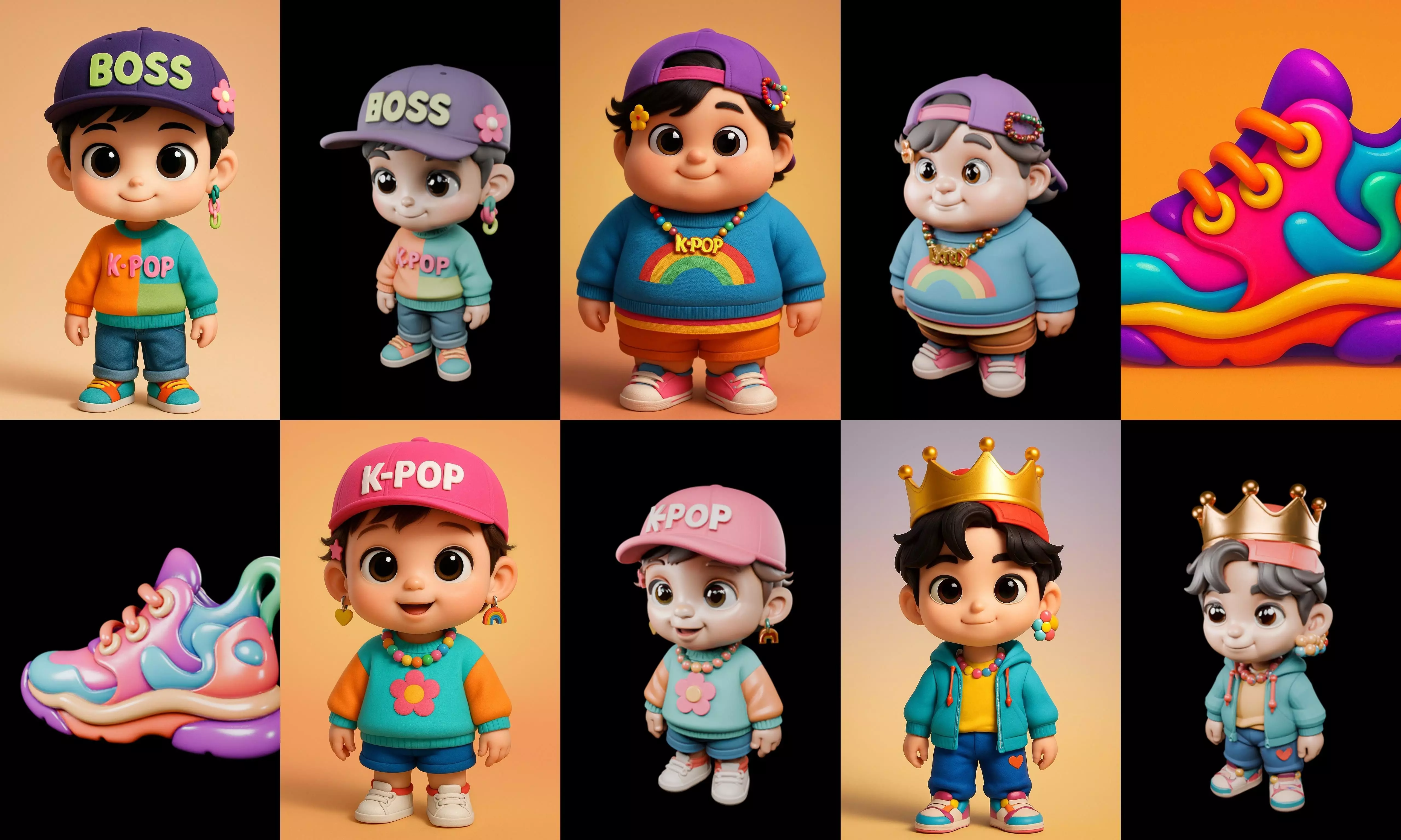 sweet figurine bundle 7 pack 100 glb 3D model_14