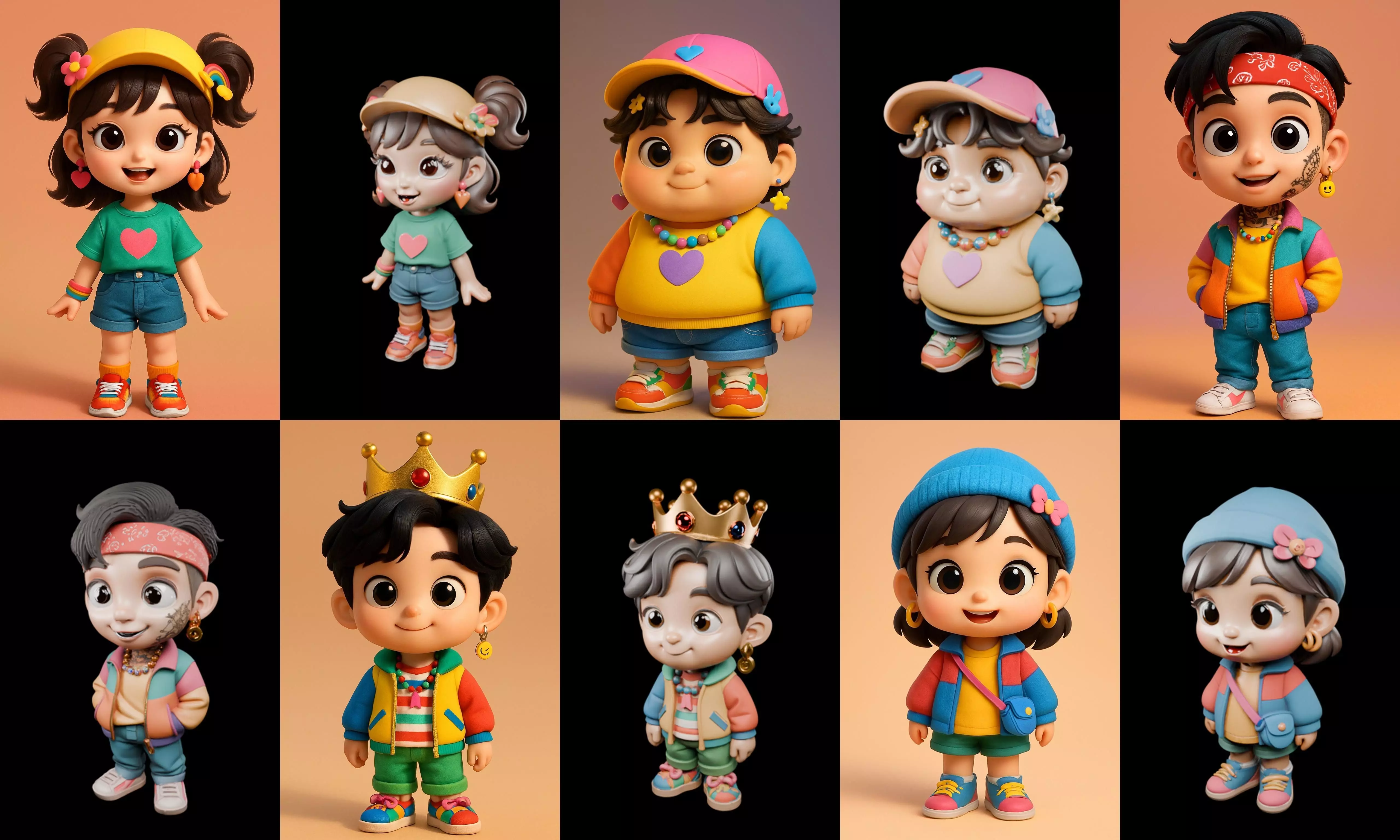 sweet figurine bundle 6 pack 100 glb 3D model_13