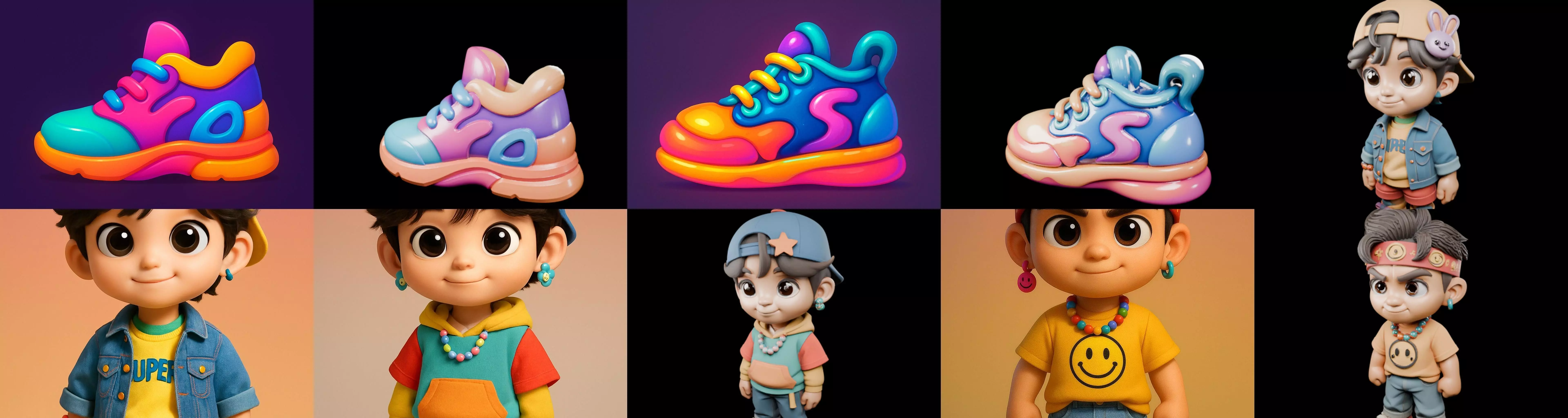 sweet figurine bundle 6 pack 100 glb 3D model_1