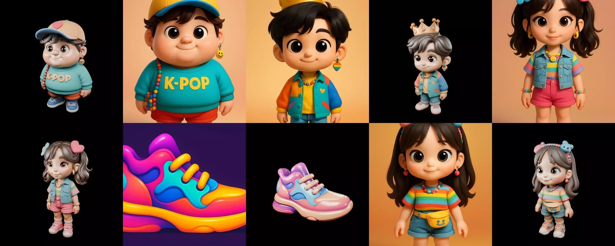 sweet figurine bundle 6 pack 100 glb 3D model_17