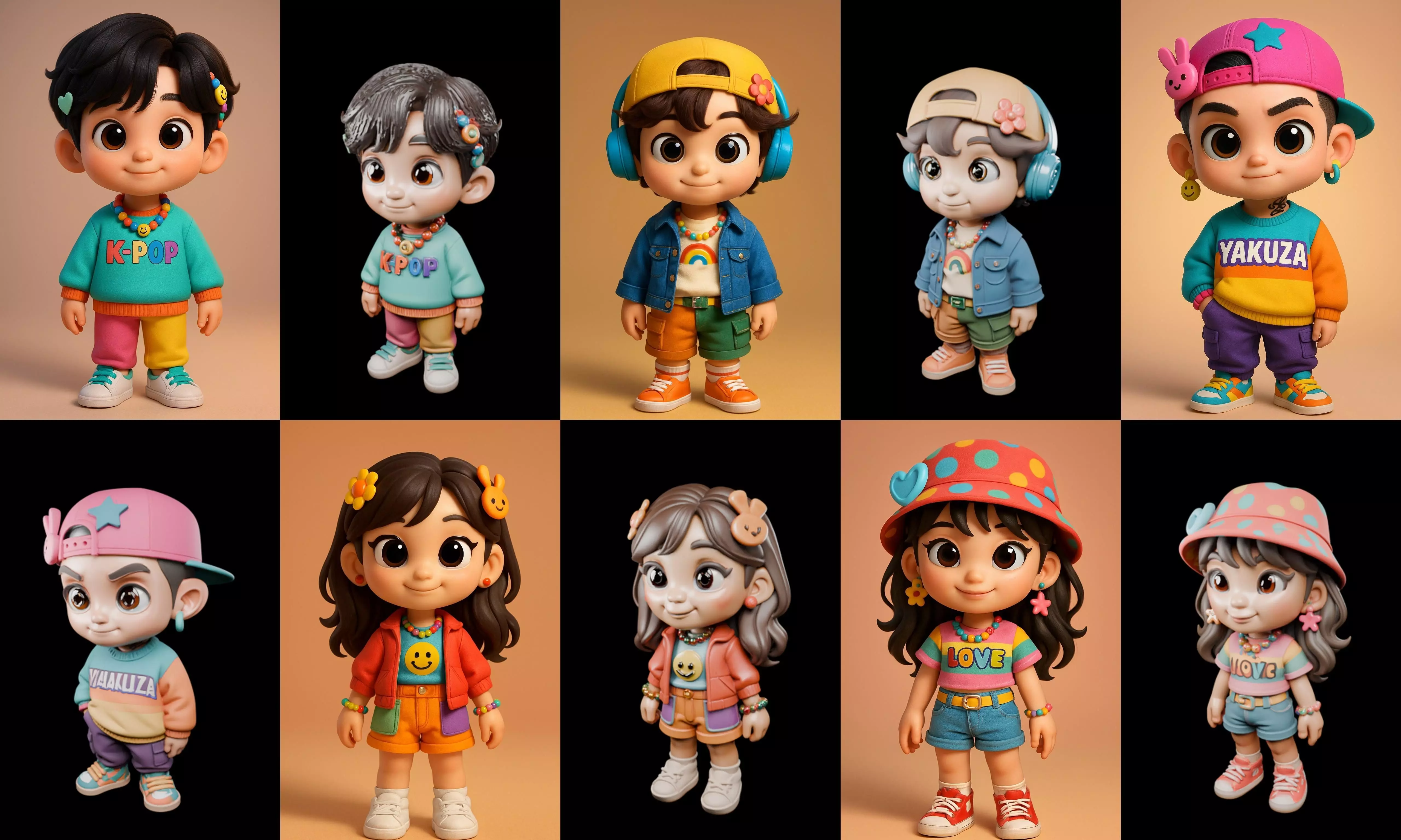 sweet figurine bundle 6 pack 100 glb 3D model_14