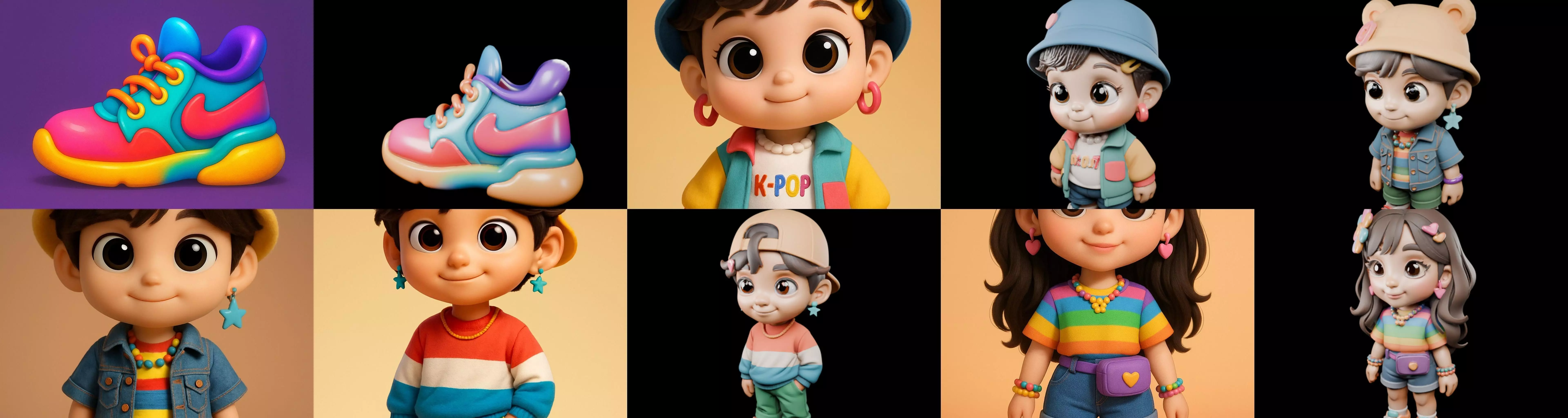 sweet figurine bundle 6 pack 100 glb 3D model_12