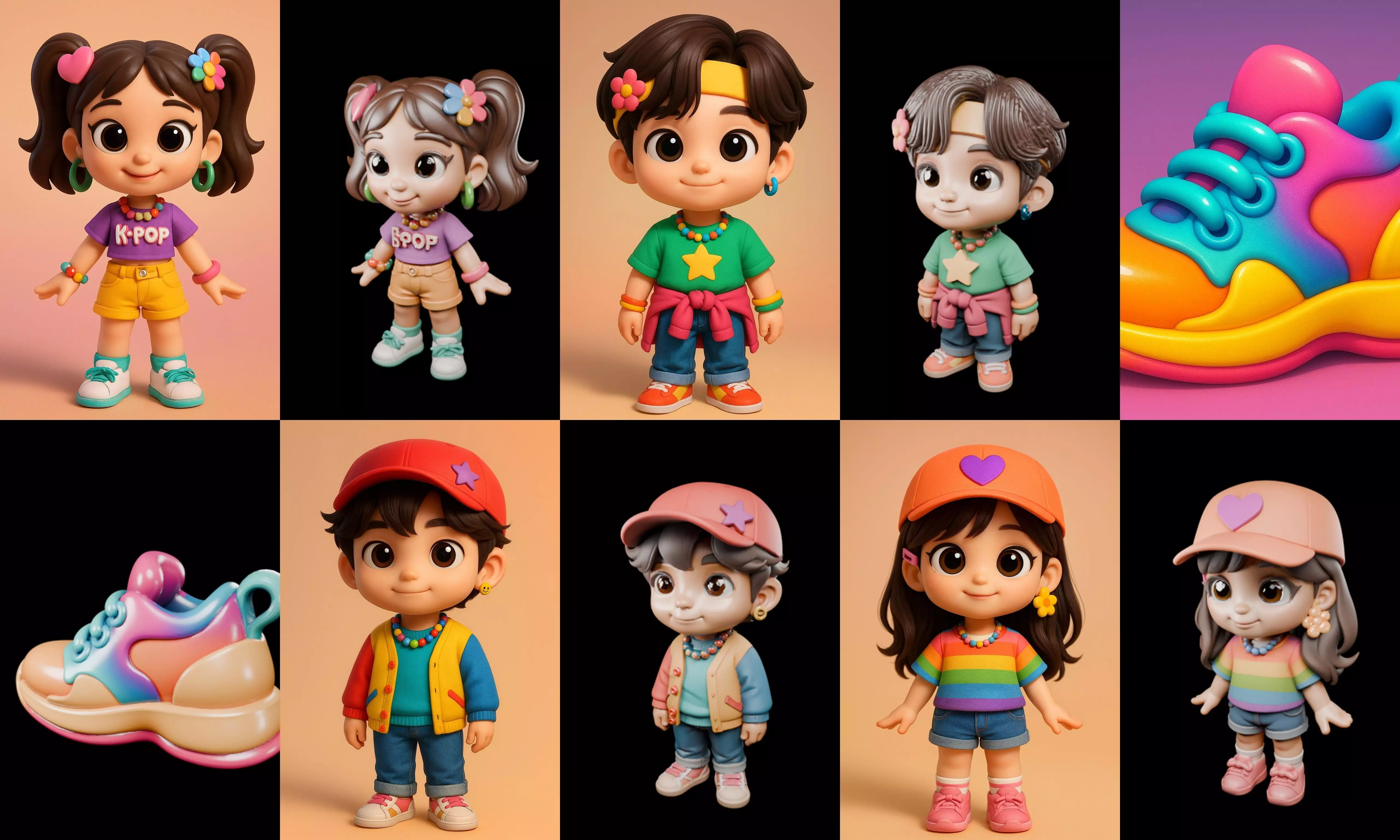 sweet figurine bundle 6 pack 100 glb 3D model_15