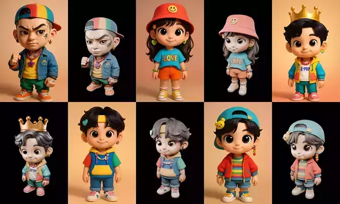 sweet figurine bundle 6 pack 100 glb