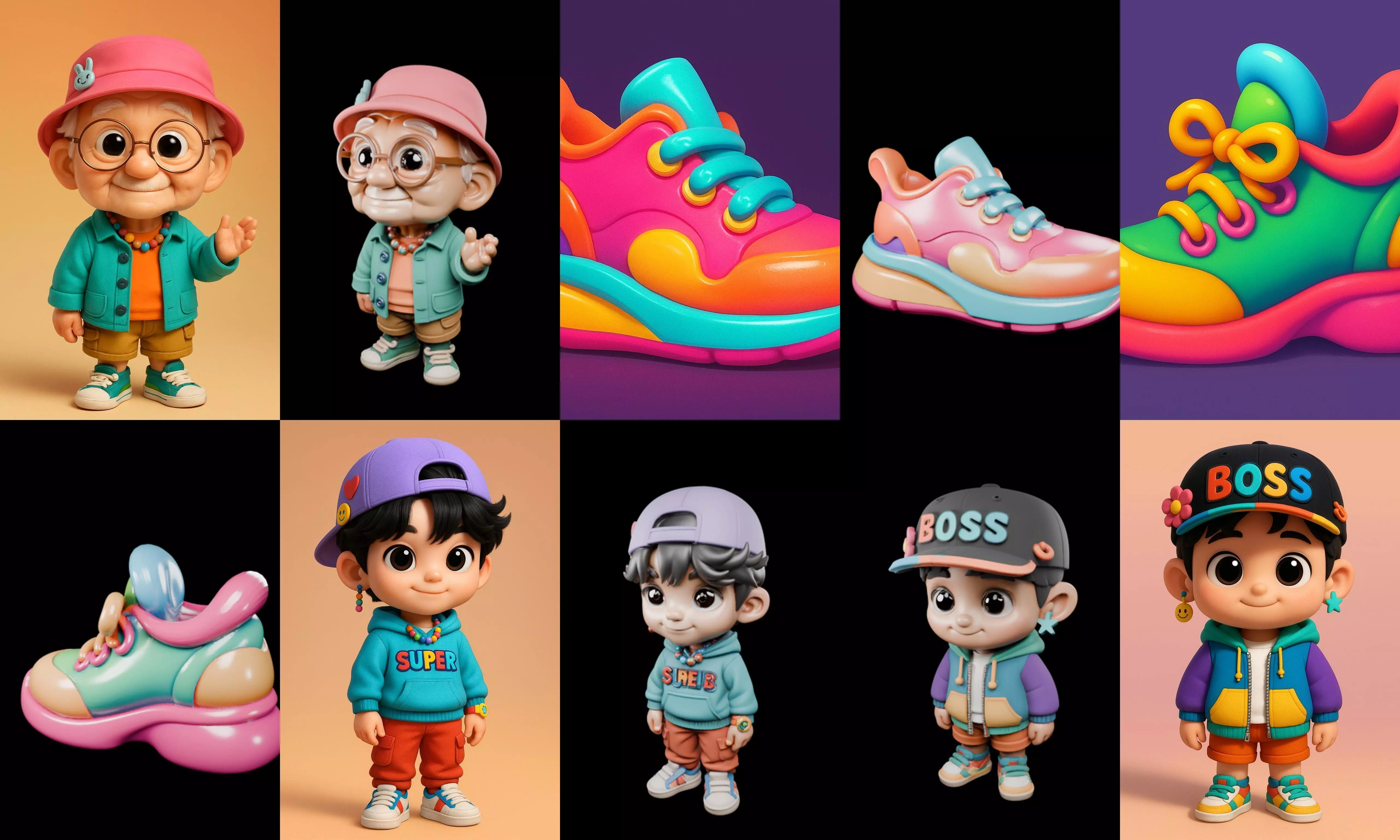 sweet figurine bundle 6 pack 100 glb 3D model_16