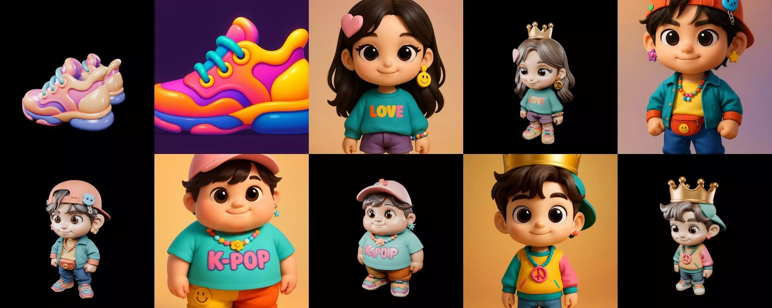 sweet figurine bundle 6 pack 100 glb 3D model_9