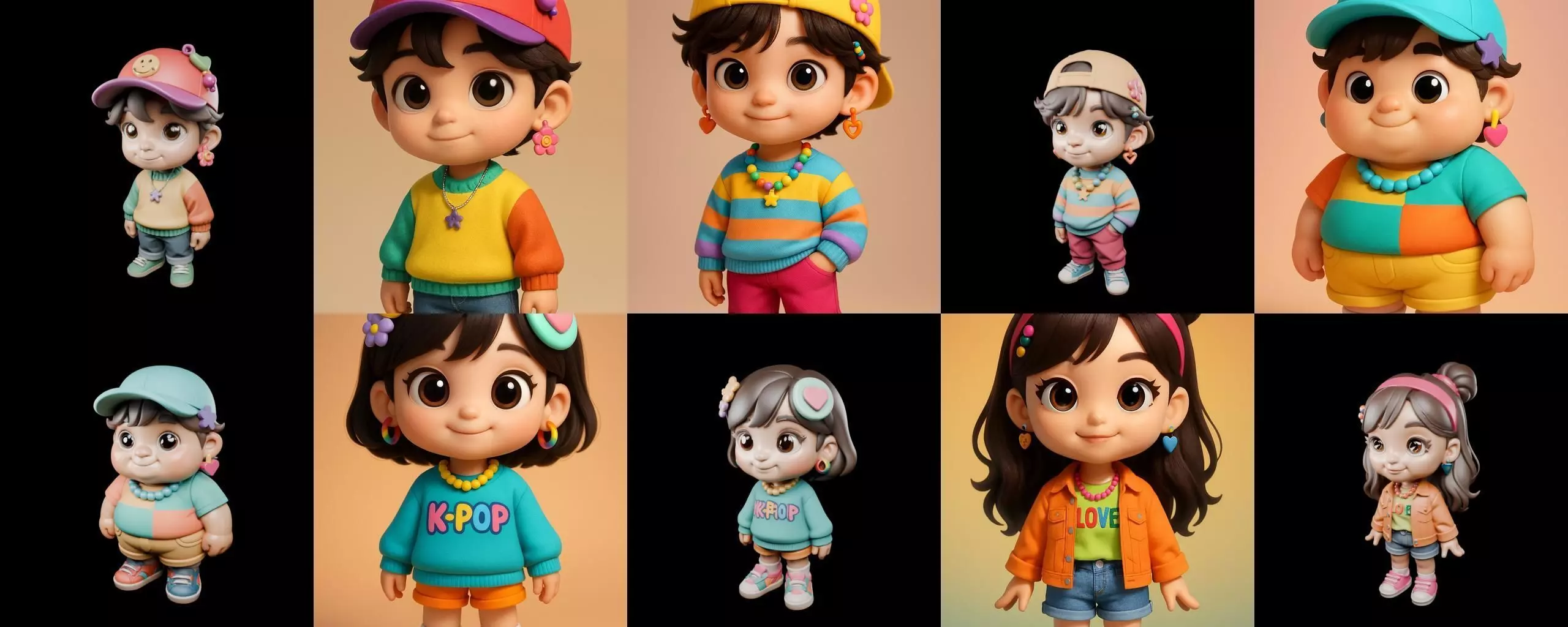 sweet figurine bundle 6 pack 100 glb 3D model_19