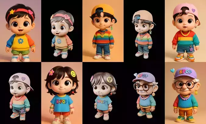 sweet figurine bundle 4 pack 100 glb