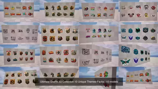 Ultimate Graffiti 3D Collection 10 Unique Themed Packs 