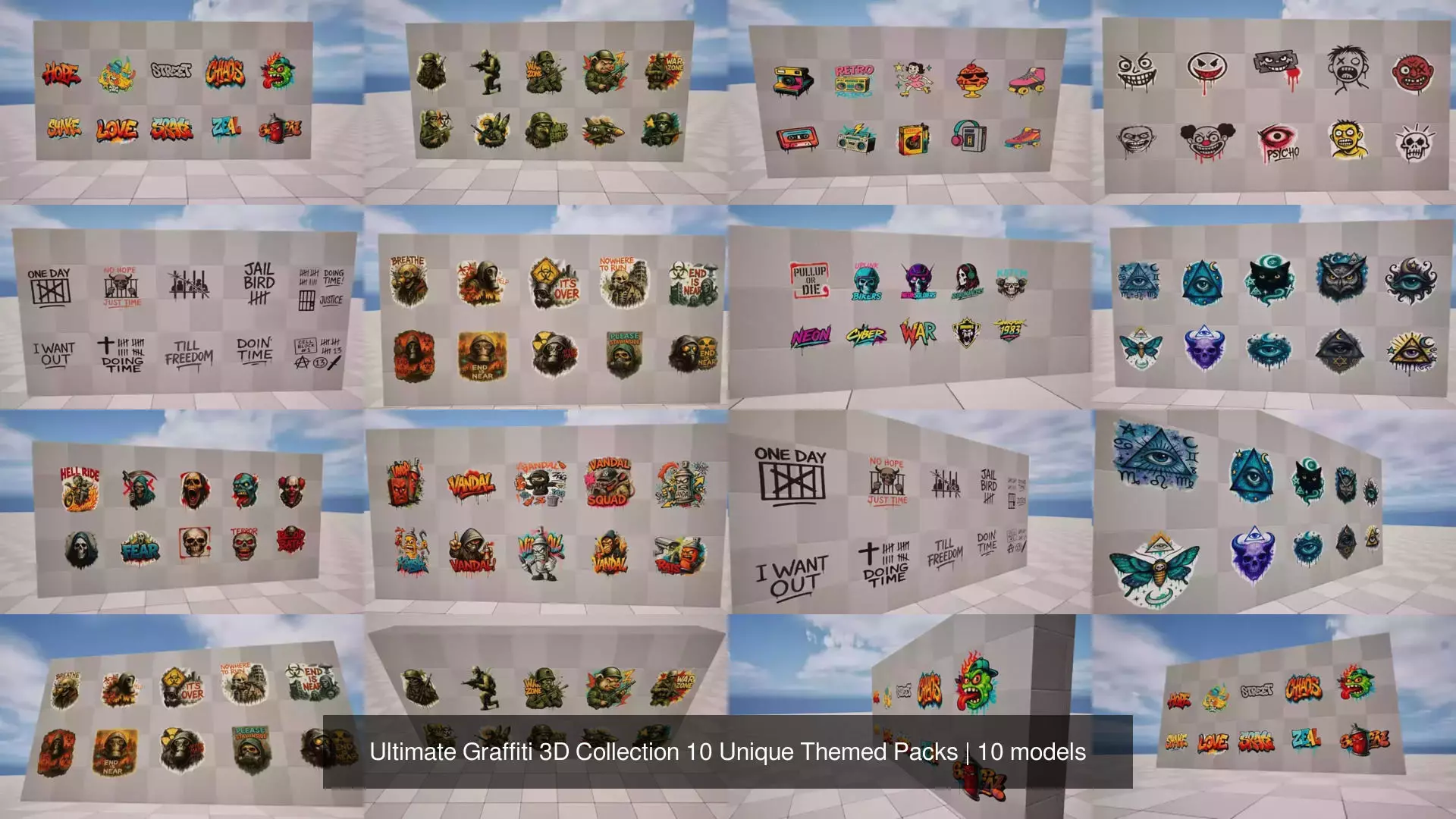 Ultimate Graffiti 3D Collection 10 Unique Themed Packs _0