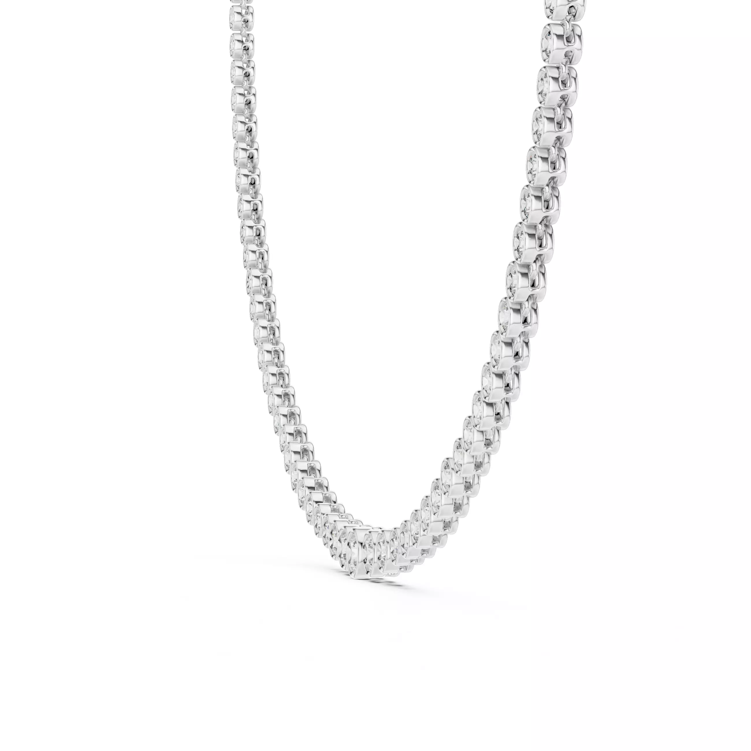 Diamond Necklace 3dm stl renders animation videos details 3D print model_8