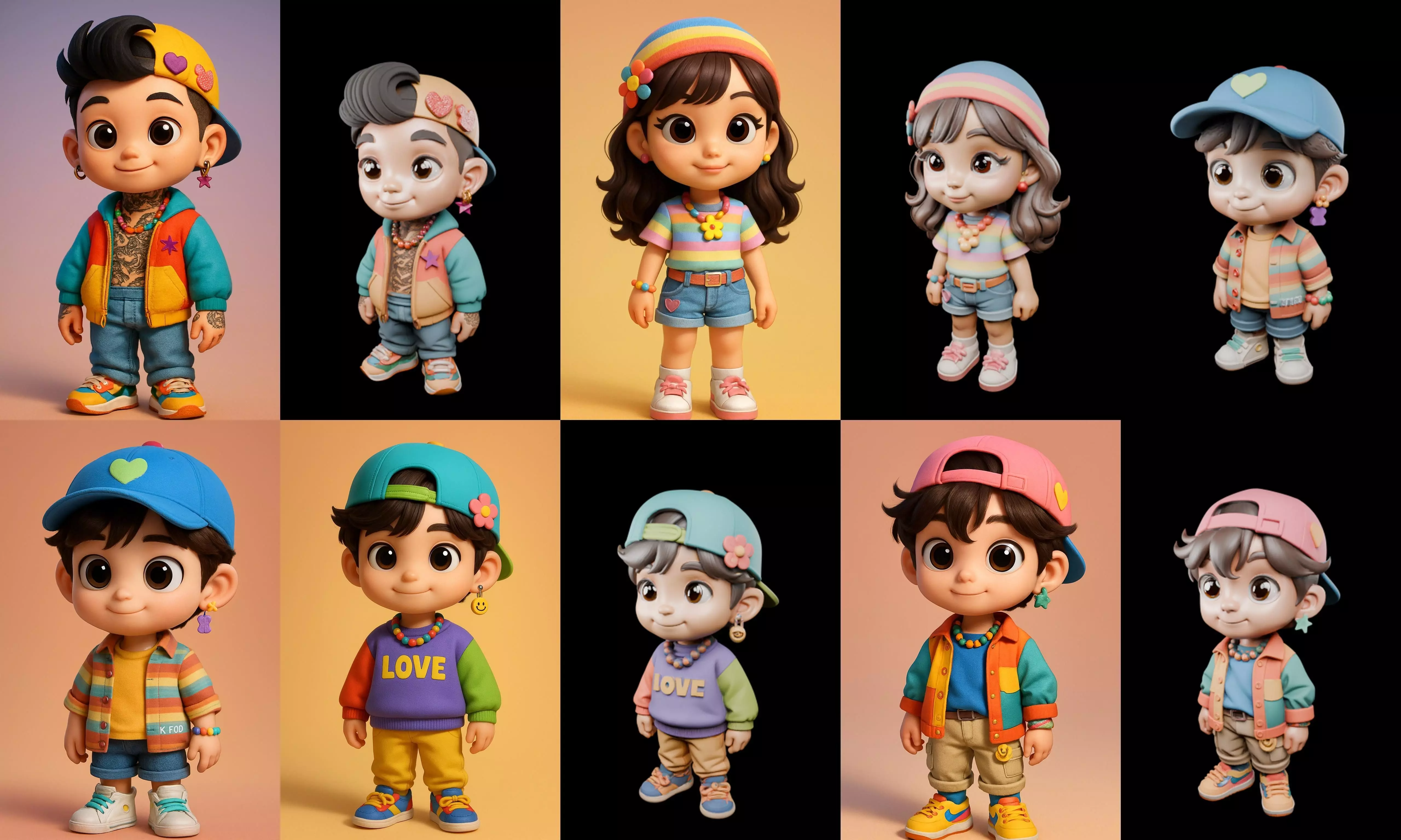 sweet figurine bundle 17 pack 94 glb 3D model_17