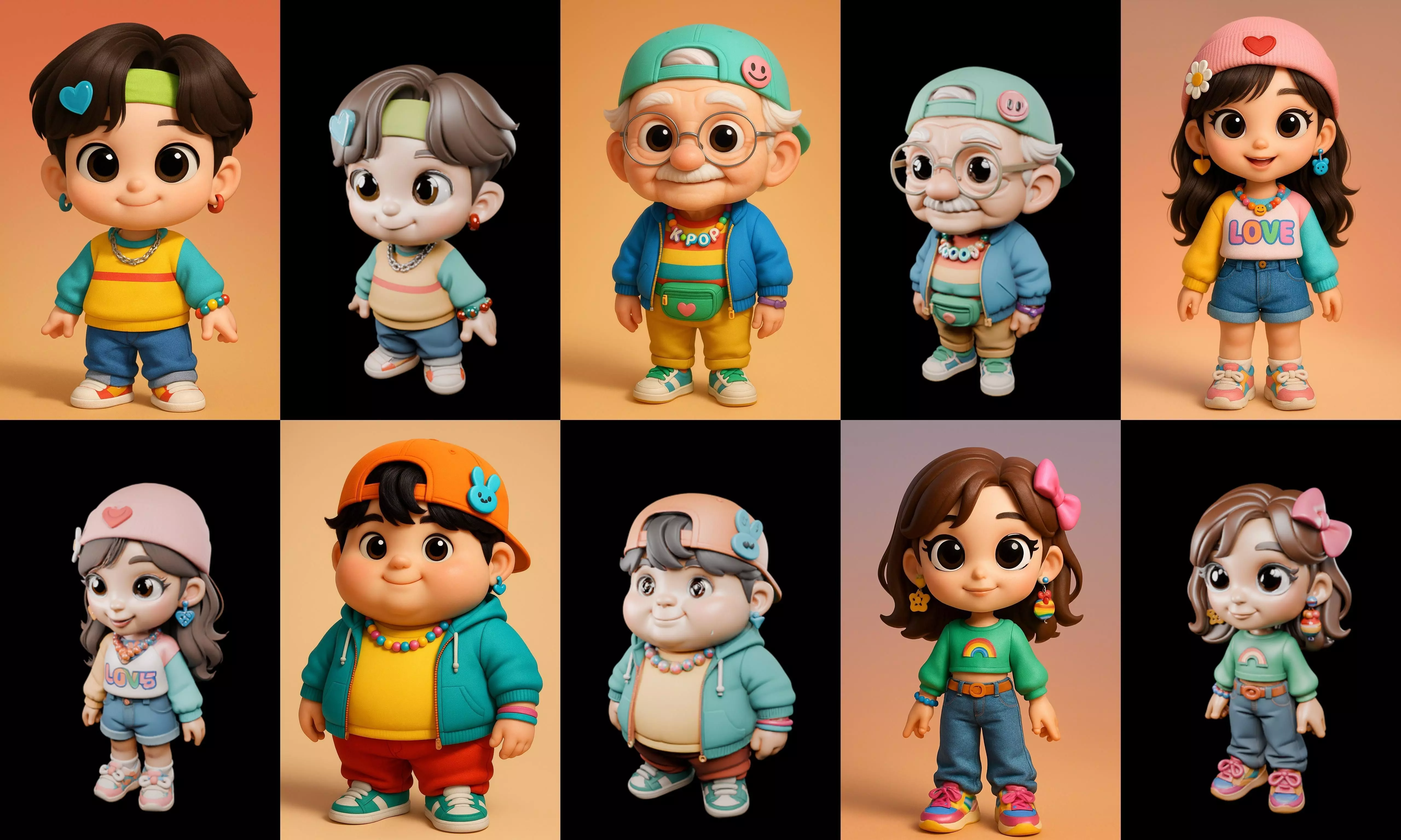 sweet figurine bundle 17 pack 94 glb 3D model_11
