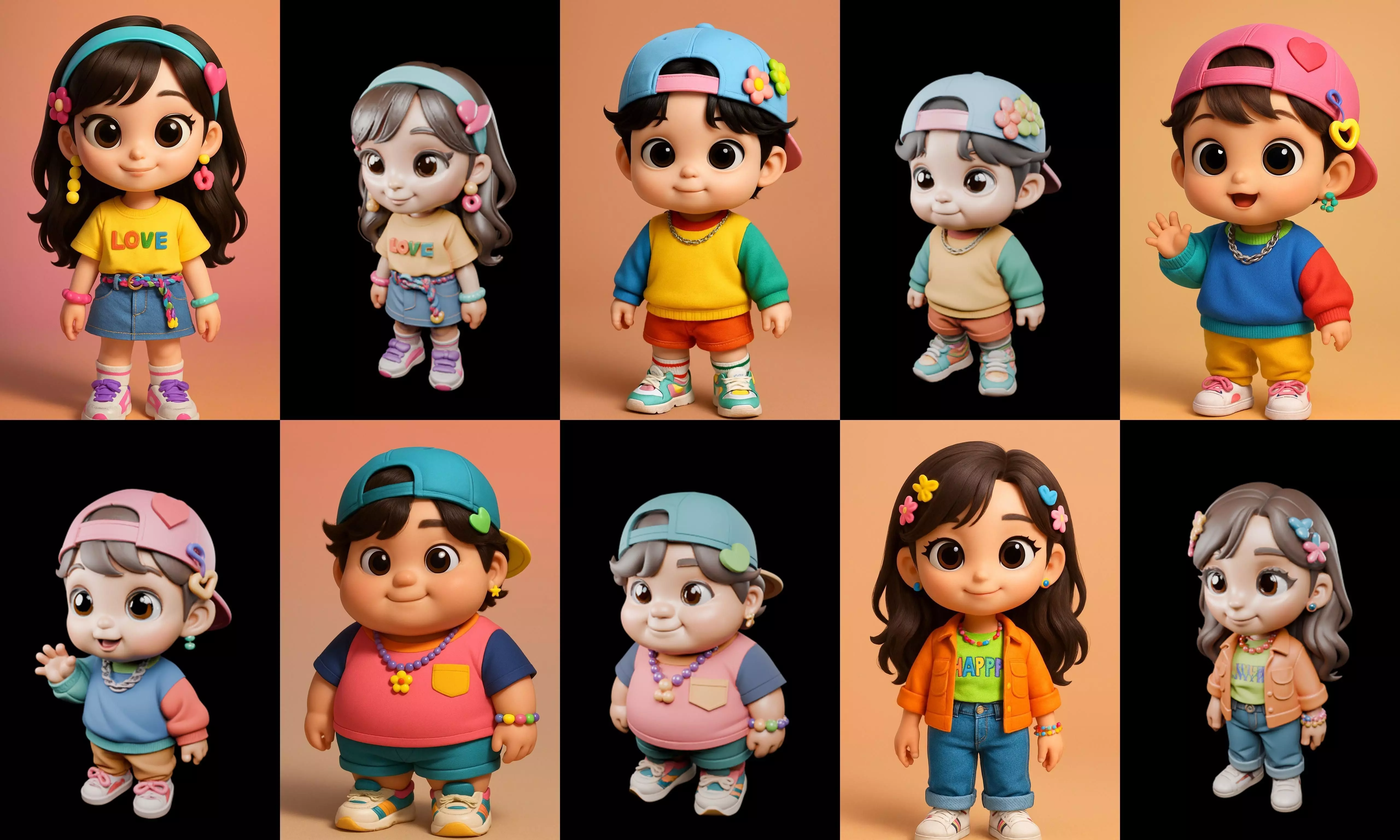 sweet figurine bundle 17 pack 94 glb 3D model_6