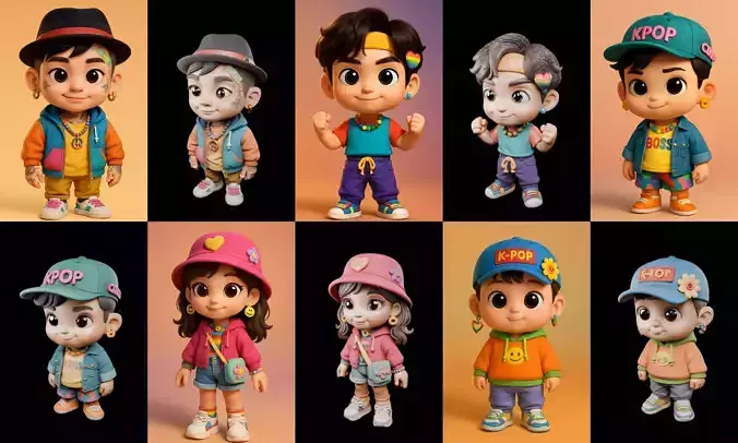 sweet figurine bundle 16 pack 100 glb