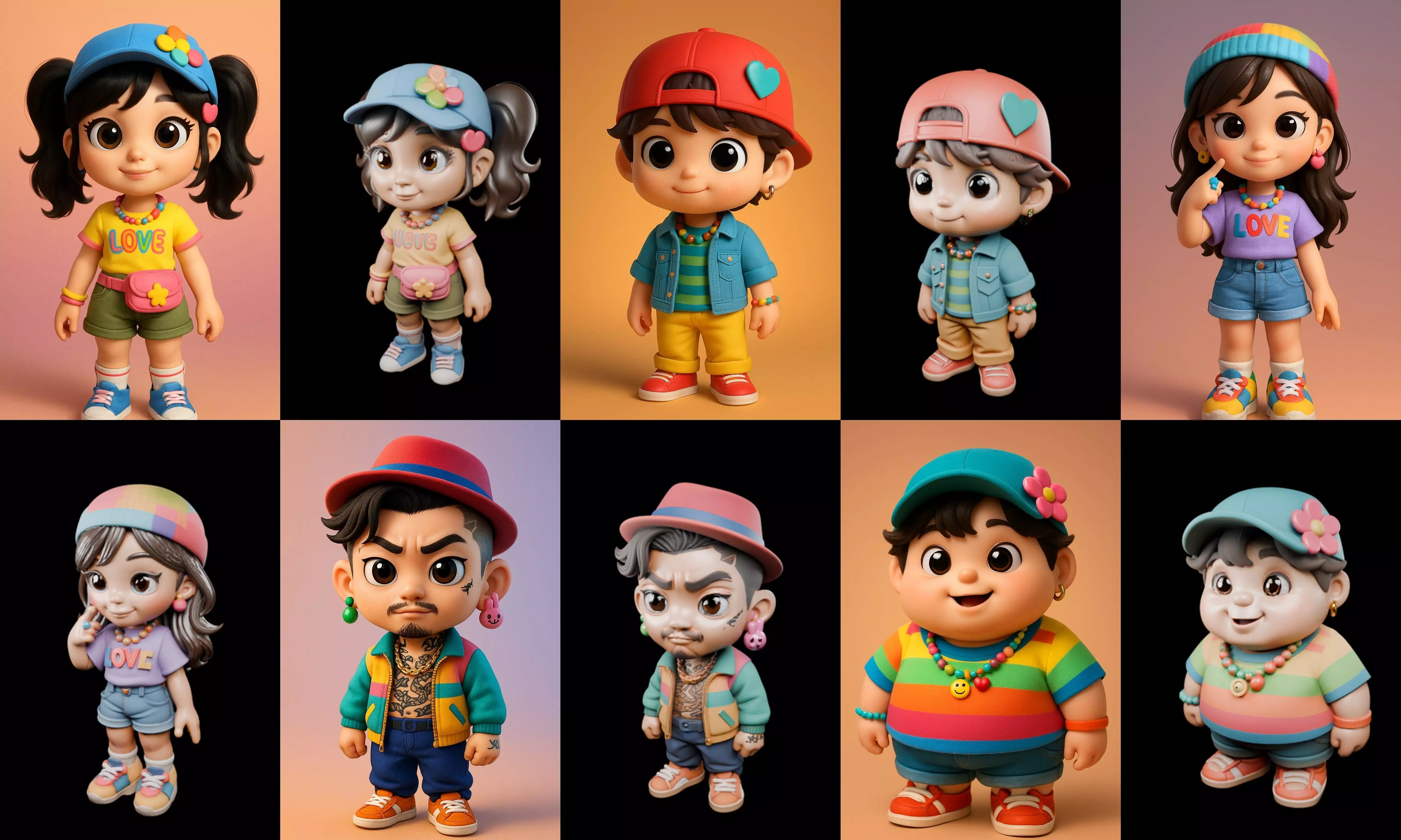 sweet figurine bundle 14 pack 100 glb 3D model_15