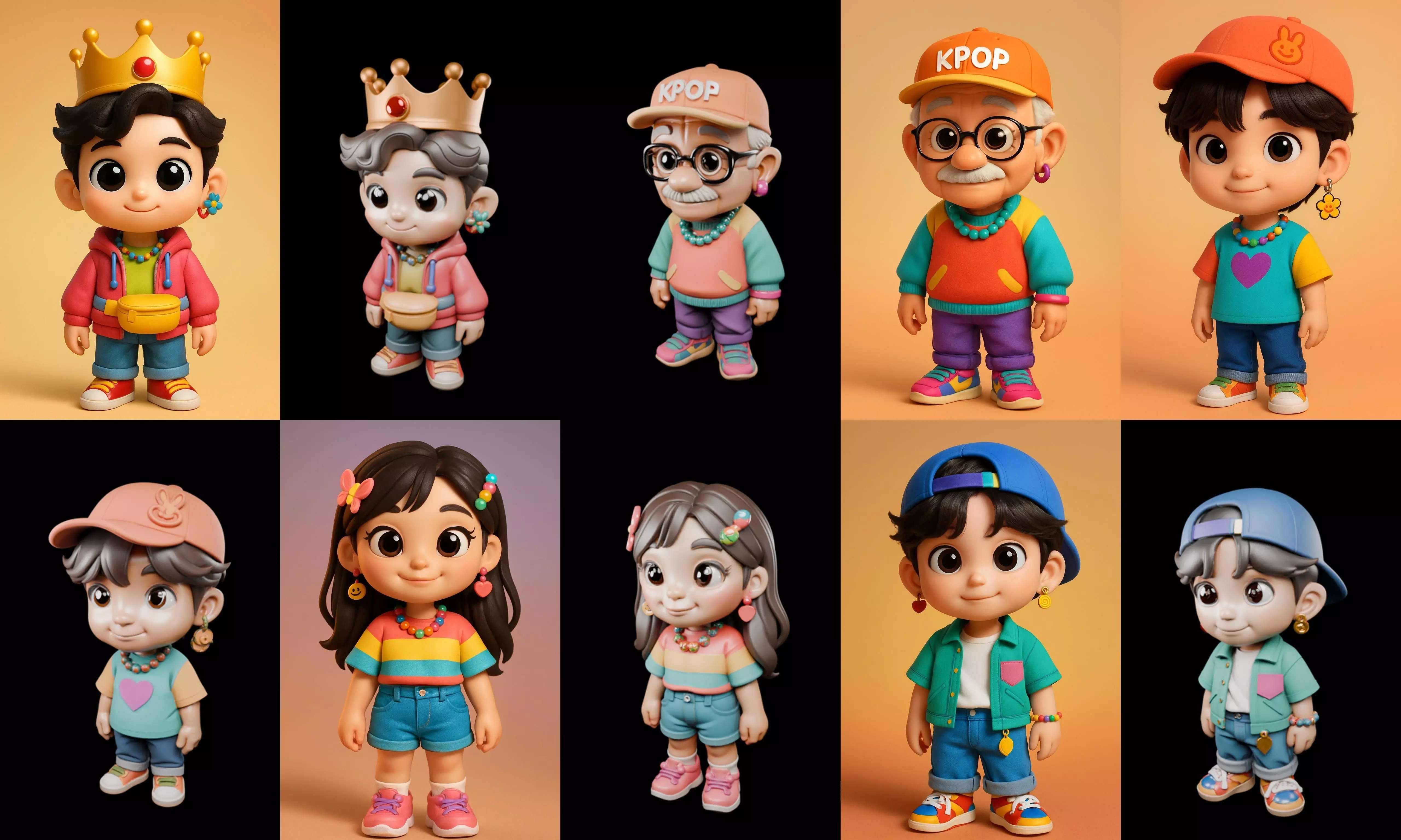 sweet figurine bundle 14 pack 100 glb 3D model_7